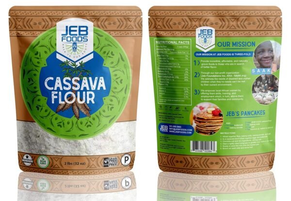 JEB FOODS Gluten-Free Cassava Flour 4lbs Bag - Bulk Supply - Image 2